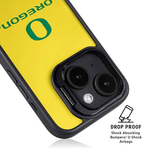 University of Oregon Ducks Green Gradient iPhone 15 Kickstand Case